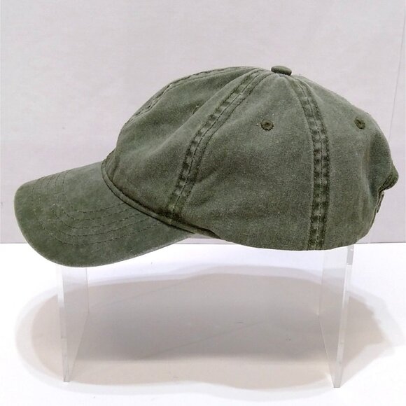 Time and Tru Baseball Cap Unisex Adjustable Tri-Glide Washed Olive Grn Fit Most - Picture 1 of 10